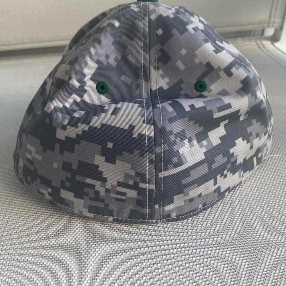 Gray Camo Cap with Green Lettering - Picture 3 of 7